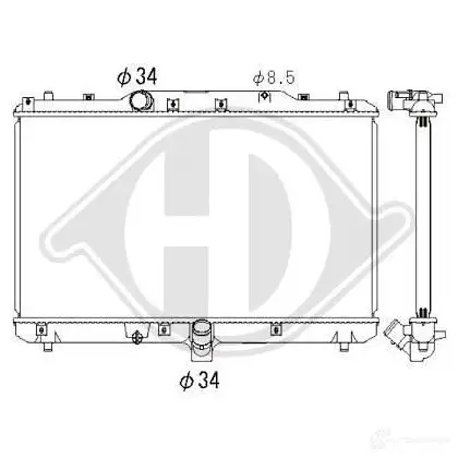 Радиатор охлаждения двигателя DIEDERICHS dcm3104 2097735 8GW I3 изображение 0