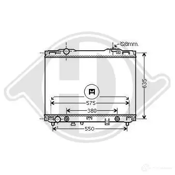 Радиатор охлаждения двигателя DIEDERICHS dcm3810 2098441 A7O 9G изображение 0
