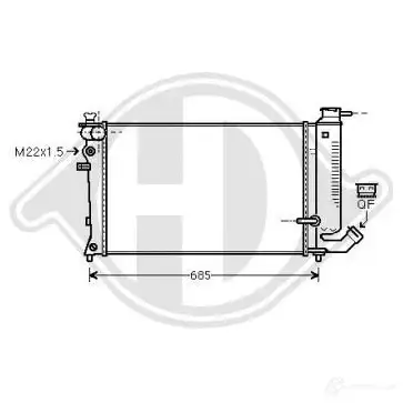 Радиатор охлаждения двигателя DIEDERICHS BR7 4T 2096351 dcm1720 изображение 0