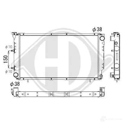 Радиатор охлаждения двигателя DIEDERICHS dcm3016 2097647 2LXO IHB изображение 0
