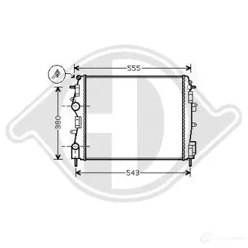 Радиатор охлаждения двигателя DIEDERICHS 2097575 dcm2944 4L 8W9 изображение 0