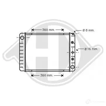 Радиатор охлаждения двигателя DIEDERICHS dcm3480 5ZQ R77 2098111 изображение 0