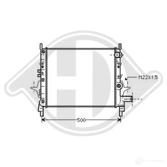 Радиатор охлаждения двигателя DIEDERICHS dcm2884 YCEAP P6 2097515