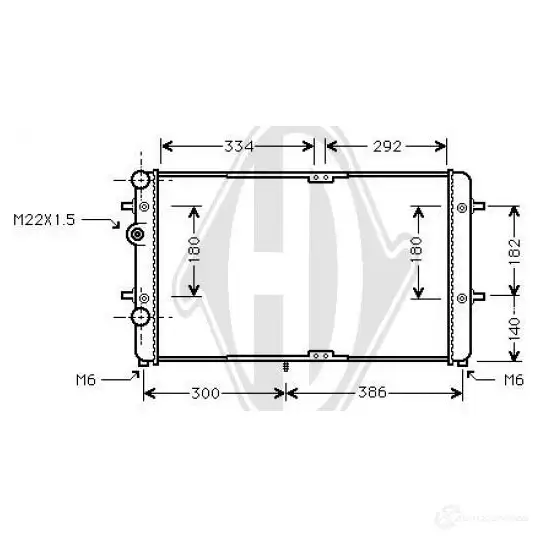 Радиатор охлаждения двигателя DIEDERICHS F XS9H2X 2098063 dcm3432 изображение 0