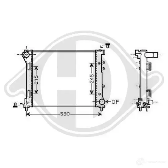 Радиатор охлаждения двигателя DIEDERICHS 6XF SCXU dcm2002 2096633 изображение 0