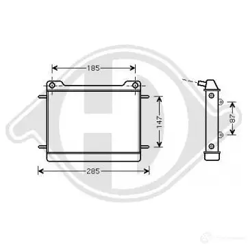 Радиатор охлаждения двигателя DIEDERICHS dcm2409 Q SWBY 2097040