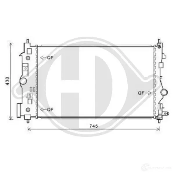Радиатор охлаждения двигателя DIEDERICHS Z4W IXA2 2097334 dcm2703 изображение 0