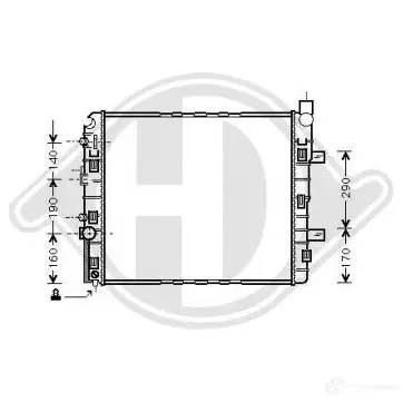 Радиатор охлаждения двигателя DIEDERICHS 2097029 dcm2398 G FRGC изображение 0