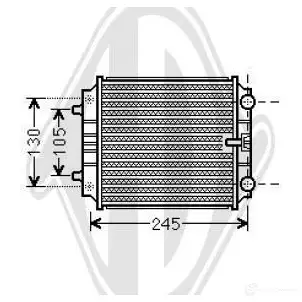 Радиатор охлаждения двигателя DIEDERICHS 5MN NS dcm3828 2098459 изображение 0
