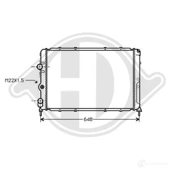Радиатор охлаждения двигателя DIEDERICHS 2083222 CED JMH 8129214 изображение 0