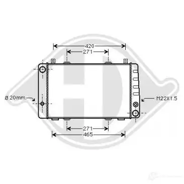 Радиатор охлаждения двигателя DIEDERICHS 2098196 0 Z765Z dcm3565 изображение 0