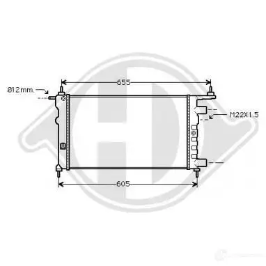 Радиатор охлаждения двигателя DIEDERICHS 2097260 A 5DTBZH dcm2629 изображение 0