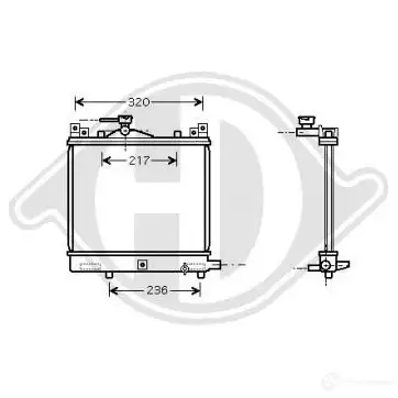 Радиатор охлаждения двигателя DIEDERICHS T4 XRG16 2097715 dcm3084 изображение 0