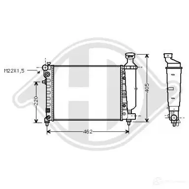 Радиатор охлаждения двигателя DIEDERICHS dcm2719 2097350 RUPHSZ 5