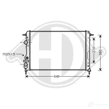 Радиатор охлаждения двигателя DIEDERICHS RXE 7E dcm2904 2097535 изображение 0