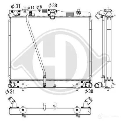 Радиатор охлаждения двигателя DIEDERICHS dcm3335 2097966 TH9 PNC