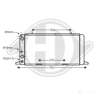 Радиатор охлаждения двигателя DIEDERICHS dcm1423 M RQZ00 2096054