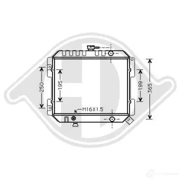 Радиатор охлаждения двигателя DIEDERICHS 2U GFO 2096434 dcm1803