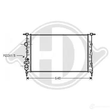 Радиатор охлаждения двигателя DIEDERICHS THA WCY 2097512 dcm2881