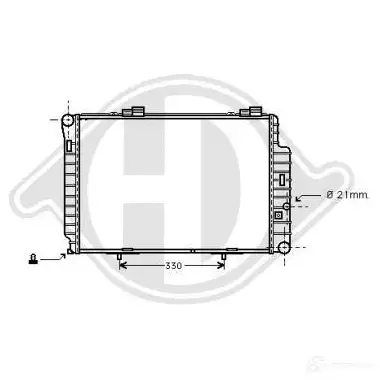 Радиатор охлаждения двигателя DIEDERICHS 4TQXM7 A 2097004 dcm2373