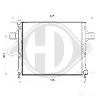 Радиатор охлаждения двигателя DIEDERICHS dcm2126 RRW HB9R 2096757 изображение 0