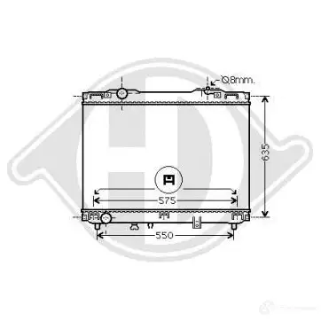 Радиатор охлаждения двигателя DIEDERICHS 1S90D H dcm3797 2098428 изображение 0