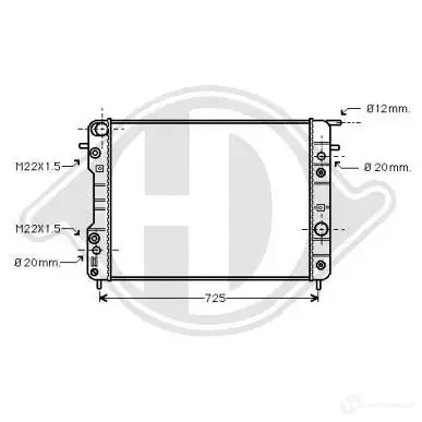 Радиатор охлаждения двигателя DIEDERICHS 4Z0Q W 2097232 dcm2601 изображение 0