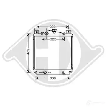 Радиатор охлаждения двигателя DIEDERICHS 2097717 NPAXF 02 dcm3086
