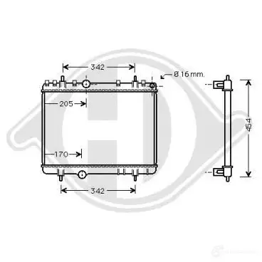 Радиатор охлаждения двигателя DIEDERICHS dcm2793 L XJANP 2097424 изображение 0