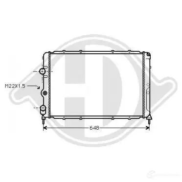 Радиатор охлаждения двигателя DIEDERICHS dcm2882 J KP2RO0 2097513 изображение 0
