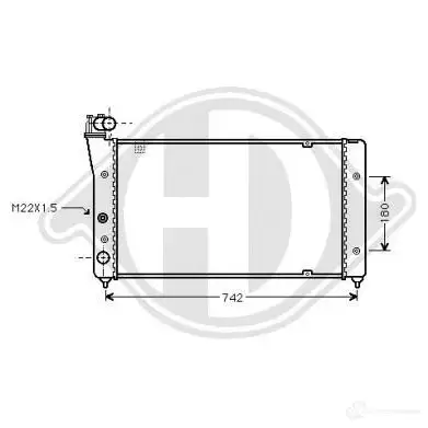 Радиатор охлаждения двигателя DIEDERICHS 2097639 dcm3008 KY26 ND изображение 0