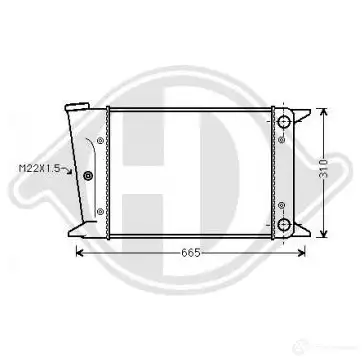 Радиатор охлаждения двигателя DIEDERICHS 2098012 dcm3381 ZB8T LFM изображение 0