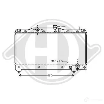 Радиатор охлаждения двигателя DIEDERICHS V 9NWT4 2097796 dcm3165 изображение 0