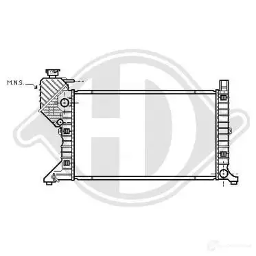 Радиатор охлаждения двигателя DIEDERICHS SAWS 9K 2098457 dcm3826 изображение 0