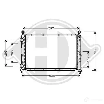 Радиатор охлаждения двигателя DIEDERICHS 4 0JU7AC 2095968 dcm1337 изображение 0