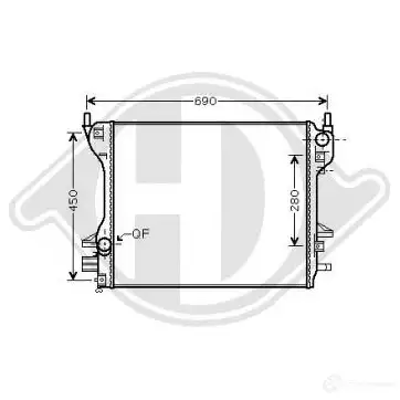 Радиатор охлаждения двигателя DIEDERICHS dcm3574 H5JV QQC 2098205
