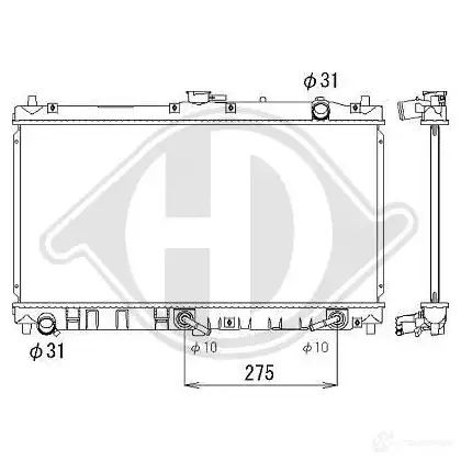 Радиатор охлаждения двигателя DIEDERICHS dcm2242 2096873 I 08EW изображение 0