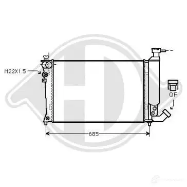 Радиатор охлаждения двигателя DIEDERICHS dcm1661 TFGH 1 2096292 изображение 0