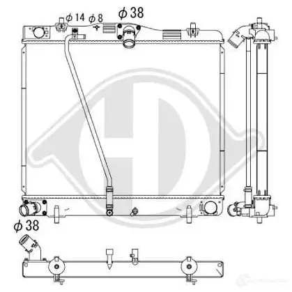 Радиатор охлаждения двигателя DIEDERICHS dcm3334 QI HE2R4 2097965