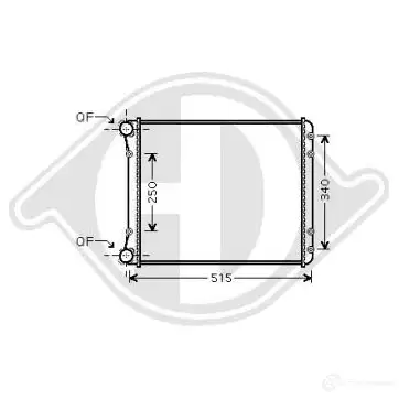 Радиатор охлаждения двигателя DIEDERICHS dcm1474 2096105 DSO FY