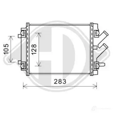 Радиатор охлаждения двигателя DIEDERICHS 2098461 dcm3830 LC UW9TB изображение 0