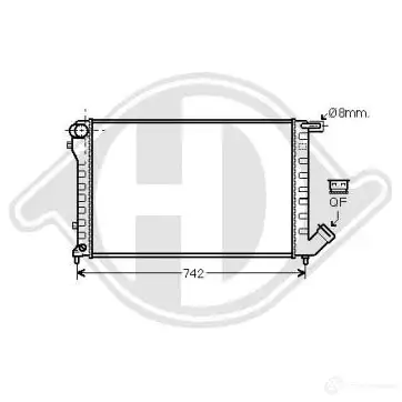 Радиатор охлаждения двигателя DIEDERICHS 2096359 1 Z5RG8 dcm1728