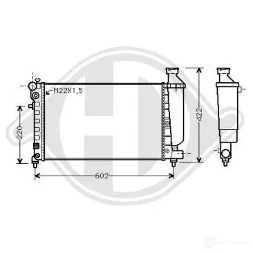 Радиатор охлаждения двигателя DIEDERICHS ARHP3 7 2096322 dcm1691 изображение 0