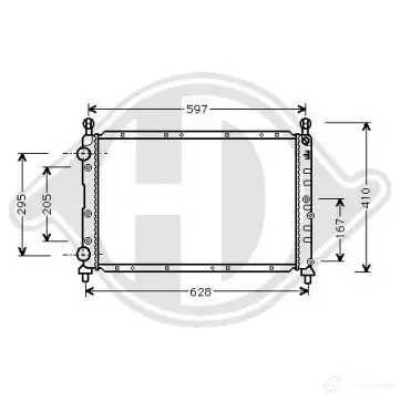 Радиатор охлаждения двигателя DIEDERICHS 2095979 7T AJBEU dcm1348 изображение 0