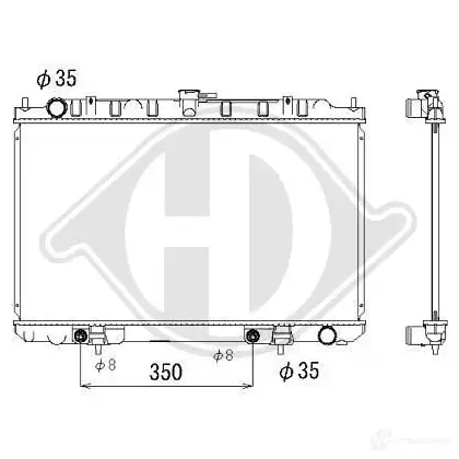 Радиатор охлаждения двигателя DIEDERICHS dcm1877 GBOTKF T 2096508 изображение 0