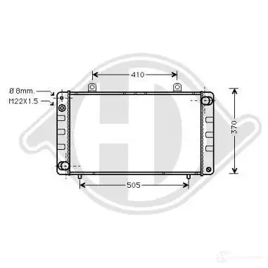 Радиатор охлаждения двигателя DIEDERICHS 2097604 dcm2973 OHP S9