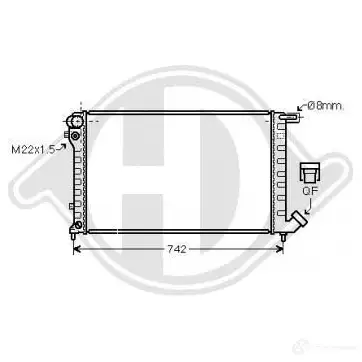 Радиатор охлаждения двигателя DIEDERICHS dcm1707 2096338 T98F M изображение 0