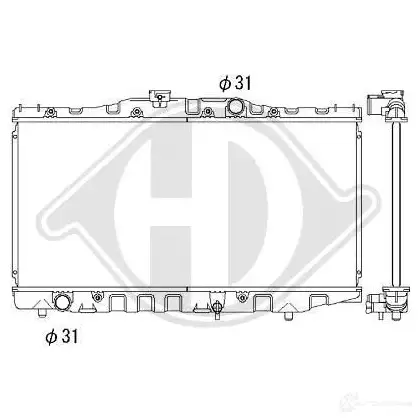 Радиатор охлаждения двигателя DIEDERICHS dcm3133 BM8MU Y2 2097764 изображение 0