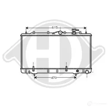 Радиатор охлаждения двигателя DIEDERICHS WJ4PT N 2098269 dcm3638 изображение 0