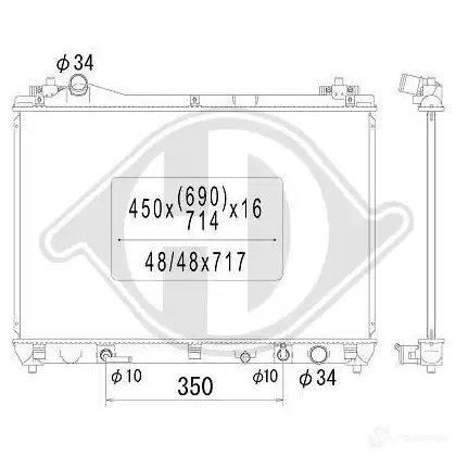Радиатор охлаждения двигателя DIEDERICHS dcm3112 HHHR Z 2097743